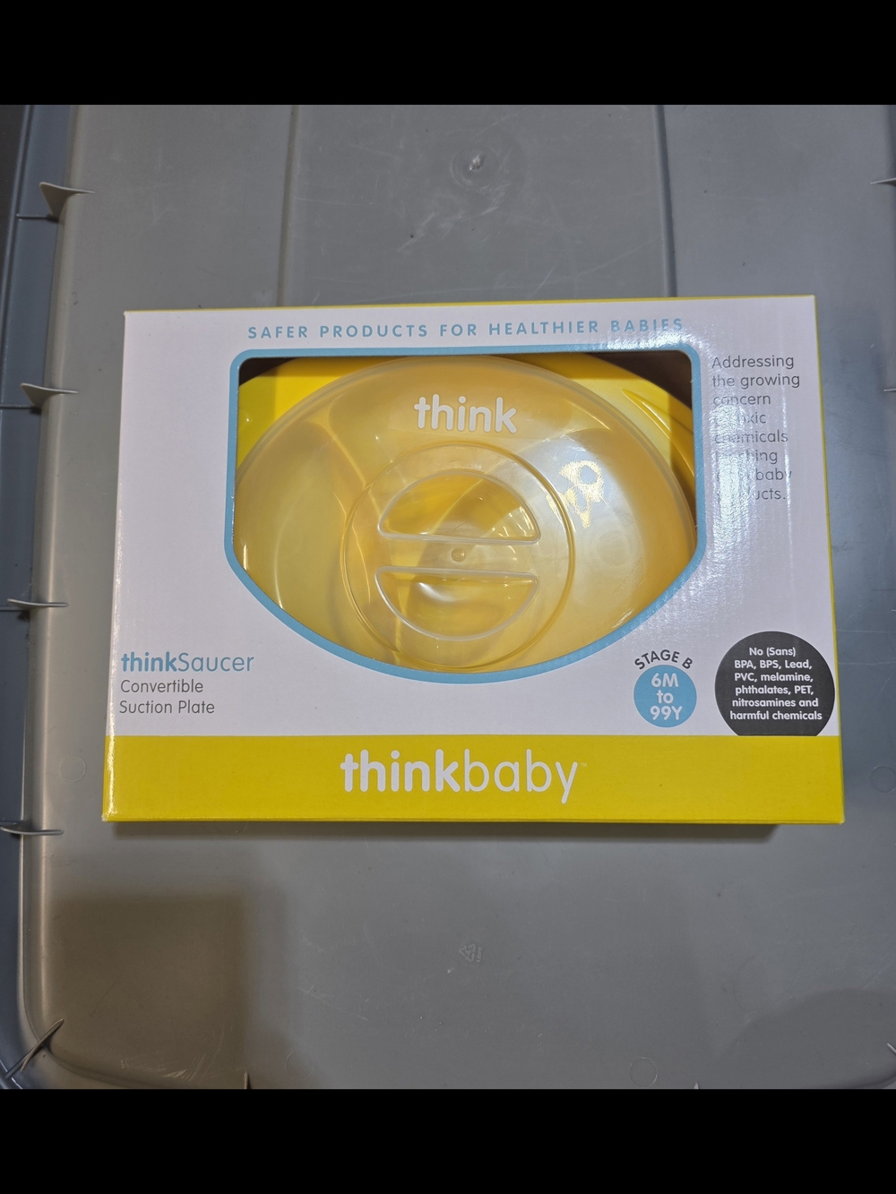 thinkbaby Yellow thinkSaucer Convertible Suction Plate
